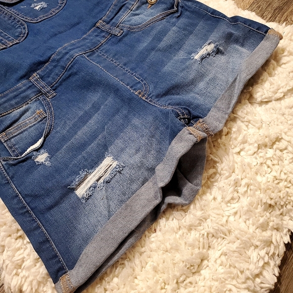 WAX JEANS Overalls Shorts - Picture 2 of 9